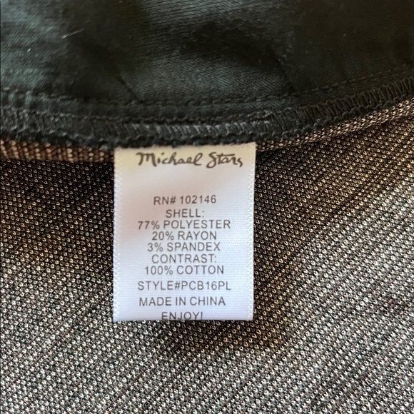 Michael Stars Black and Gray Plaid Cropped Pants - Picture 6 of 7